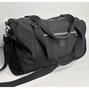 Kipling Art Heritage Tote Black Nylon, Overnight, Weekend, Gym Bag travel duffel